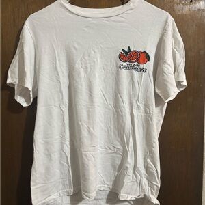 Converse White Tee with Orange Graphic